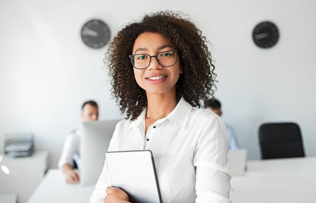 Business consultant smiling for camera